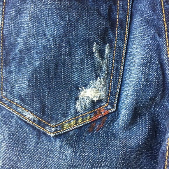 NWOT DSquared Slim Distressed Paint Denim Jeans - Picture 10 of 12